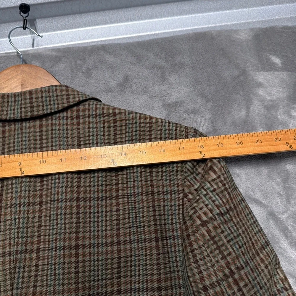 Vintage Dunn & Co Plaid Sport Coat Blazer Mens 40R‎ Wool Shooting Field